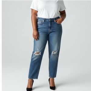 J.Crew Slouchy Boyfriend Jeans Distressed Blue Denim Size 30